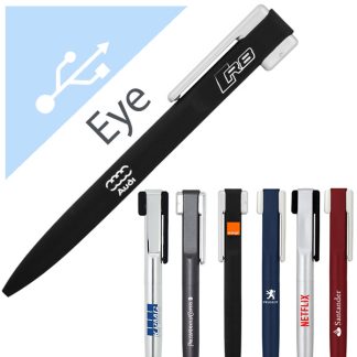 客製化2 合 1 金屬 USB 隨身碟 存儲器和圓珠筆
